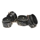 XR Brands Bondage Restraint Set with Belt and Connectors Black