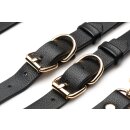 XR Brands Bondage Restraint Set with Belt and Connectors Black