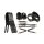 XR Brands Bondage Restraint Set with Belt and Connectors Black
