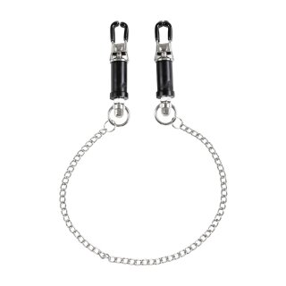 Virgite Nipple Clamps Model 20 Black Silver 2 Pieces