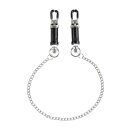 Virgite Nippelklemmen Modell 20 Schwarz Silber 2 Stück