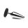XR Brands Metall & Silikon Analplug Silber mit SLUT Basis