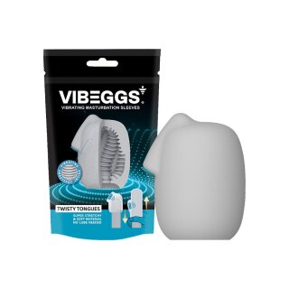 VIBEGGS - Twisty Tongues - Vibrating Masturbation Sleeve - White