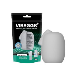 VIBEGGS - Ribs Delight - Vibrating Masturbation Sleeve - White