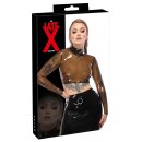 LateX Transparent Crop Top with Metal Ring S