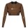 LateX Transparent Crop Top with Metal Ring S