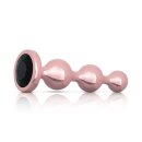 Rosy Gold Metal Butt Plug Set 3 Pieces Rose Gold