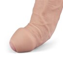Lovetoy 9" REAL SOFTEE Rechargeable Vibrating Dildo (Flesh)