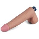 Lovetoy 10" REAL SOFTEE Rechargeable Vibrating Dildo (Flesh)