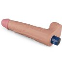 Lovetoy 10" REAL SOFTEE Rechargeable Vibrating Dildo (Flesh)