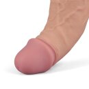 Lovetoy 10" REAL SOFTEE Rechargeable Vibrating Dildo (Flesh)