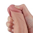 Lovetoy 10" REAL SOFTEE Rechargeable Vibrating Dildo (Flesh)