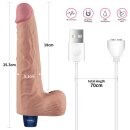 Lovetoy 10" REAL SOFTEE Rechargeable Vibrating Dildo (Flesh)
