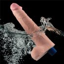 Lovetoy 10.5" REAL SOFTEE Rechargeable Vibrating Dildo (Flesh)