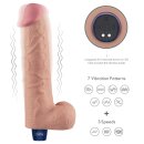 Lovetoy 10.5" REAL SOFTEE Rechargeable Vibrating Dildo (Flesh)