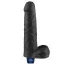 Lovetoy 9" REAL SOFTEE Rechargeable Vibrating Dildo (Black)