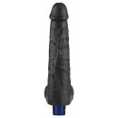 Lovetoy 10.5" REAL SOFTEE Rechargeable Vibrating Dildo (Black)