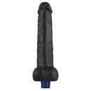 Lovetoy 10.5" REAL SOFTEE Rechargeable Vibrating Dildo (Black)