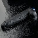 Lovetoy 10.5" REAL SOFTEE Rechargeable Vibrating Dildo (Black)