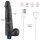 Lovetoy 10.5" REAL SOFTEE Rechargeable Vibrating Dildo (Black)