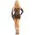 Leg Avenue Off Shoulder Long Sleeved Mesh Mini Dress Black
