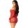 Leg Avenue Off Shoulder Long Sleeved Mesh Mini Dress Red