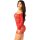 Leg Avenue Off Shoulder Long Sleeved Mesh Mini Dress Red