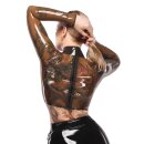 LateX Transparent Crop Top with Metal Ring M