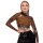 LateX Transparent Crop Top with Metal Ring M