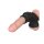 LoveToy Ridge Knights Ring Vibrating Penis And Scrotum Sleeve (Ø 2.8 cm) Black