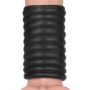 LoveToy Wave Knights Ring Vibrating Penis Sleeve  (Ø 3.7 cm) Black
