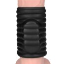 LoveToy Wave Knights Ring Vibrating Penis Sleeve  (Ø 3.7 cm) Black