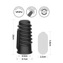 LoveToy Spiral Knights Ring Vibrating Penis Sleeve  (Ø 3.6 cm) Black