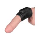 LoveToy Spiral Knights Ring Vibrating Penis Sleeve  (Ø 3.6 cm) Black