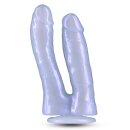 NS Novelties Fantasia Double Trouble Doppeldildo mit Schimmer Lila 17,4 cm Ø 3,5 cm