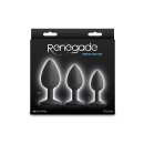NS Novelties Renegade Triple Ace Kit Anal Plug Set 3-Piece Black Ø 4.5 cm