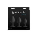 NS Novelties Renegade Triple Ace Kit Anal Plug Set 3-Piece Black Ø 4.5 cm