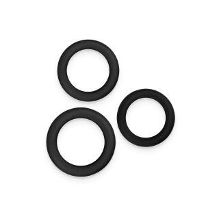 NS Novelties Renegade Slim Rings 3-Piece Penis Ring Set Black Ø 5.4 cm