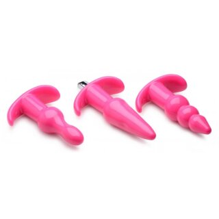 XR Brands Thrill Trio Anal Plug Set of 3 Pink