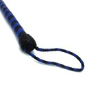Kiotos Leather Whip Black & Blue 90 cm