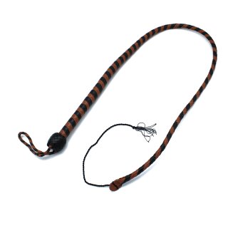 Kiotos Leather Whip Black & Brown 140 cm