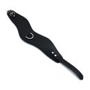 Kiotos Contoured Lederhalsband mit D-Ring Schwarz