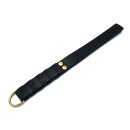 Kiotos Leder Paddle mit D-Ring Schwarz Gold