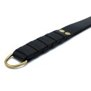 Kiotos Leder Paddle mit D-Ring Schwarz Gold