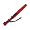 Kiotos Black & Red Leather Y-Paddle Whip