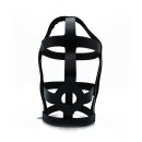 Kiotos Black Leather Head Cage with Zipper