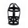 Kiotos Black Leather Head Cage with Zipper