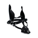 Kiotos Black Leather Dog Mask with Ears & Snout