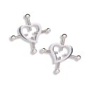 Kiotos Heart Nipple Clamps Tinkling Bells & Leather Harness