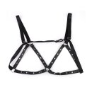 Kiotos Hexagon Nipple Clamps Bells & Leather Harness